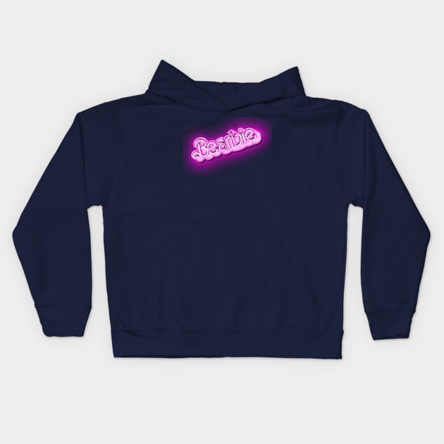 Neon BEARBIE Kids Hoodie by ART by RAP